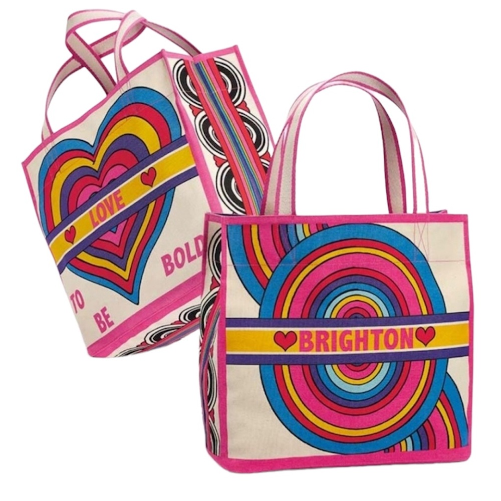 Brighton Rainbow Bright Tote, Love to Be Bold, by Tom Clancy Canvas Bag NWOT